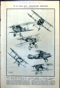 Old Print Speed Record Aeroplanes King Constantine'S Return Athens 1921 0 20th