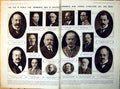 Old Print Damaged Prominent Men Commerce War Science Literature Art 1921 0 20th