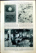 Antique Print French Road Map Taugi Maori Chief Curling Skating Davos 1921 0