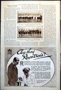 Antique Old Print Ireland England Army Rugby Football Teams Queen'S Club 1921
