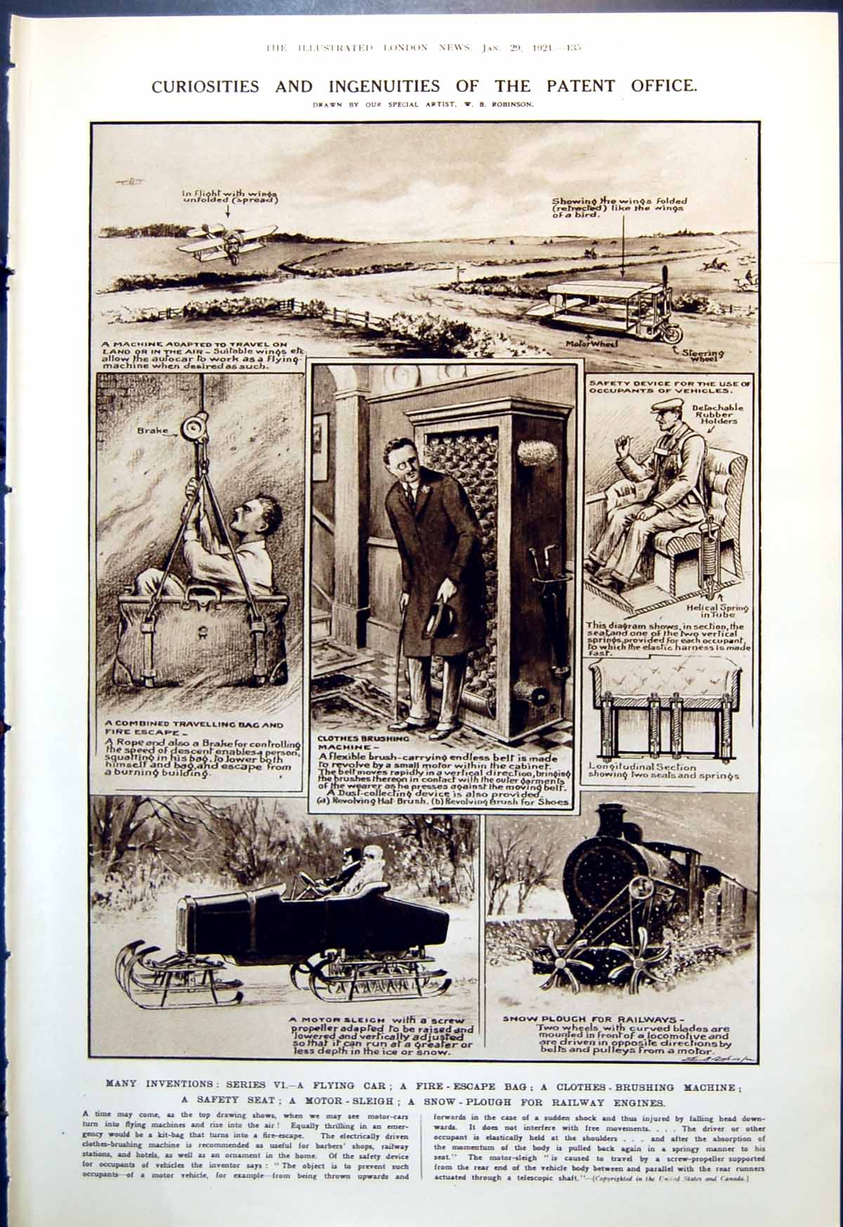 Old Curiosities Ingenuities Patent Office P Kochanski V Rosing 1921 20th