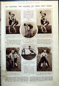 Old Print Lifting Weights Exploding Mystic Fluid Theory Theocritus 1921 20th