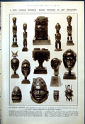 Antique Print African Fetishes Art Treasures Public Eye Lloyd George 1921 20th