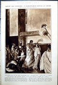 Antique Old Print Antony Cleopatra Oxford Revival Rome Art Scholarships 1921