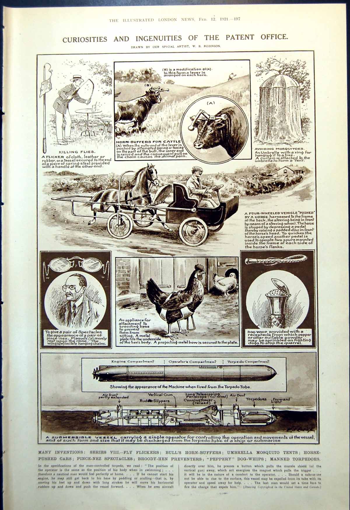 Old Curiosities Ingenuities Patent Office Theatrical Role Players 1921 20th