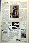 Old Print Ladies News Lace Evening Gown Black Taffeta Lace Streamers 1921 20th