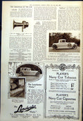 Antique Print New Car Accessory Trembler Horn C.A.V. Lanchester Coupe 1921 20th