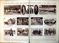 Antique Old Print Damaged Rowing Rugger Match Germans London Mi-Careme 1921