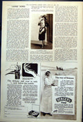 Antique Old Print Ladies News Afternoon Dress Jet Embroidered White Hat 1921