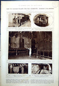 Old Print Upper Silesia Coal-Mining German Miners Cloakroom Costume 1921 20th