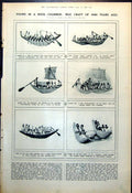Antique Print Nile Craft 4000 Yr Models Ancient Egypt Lords Labourers 1921