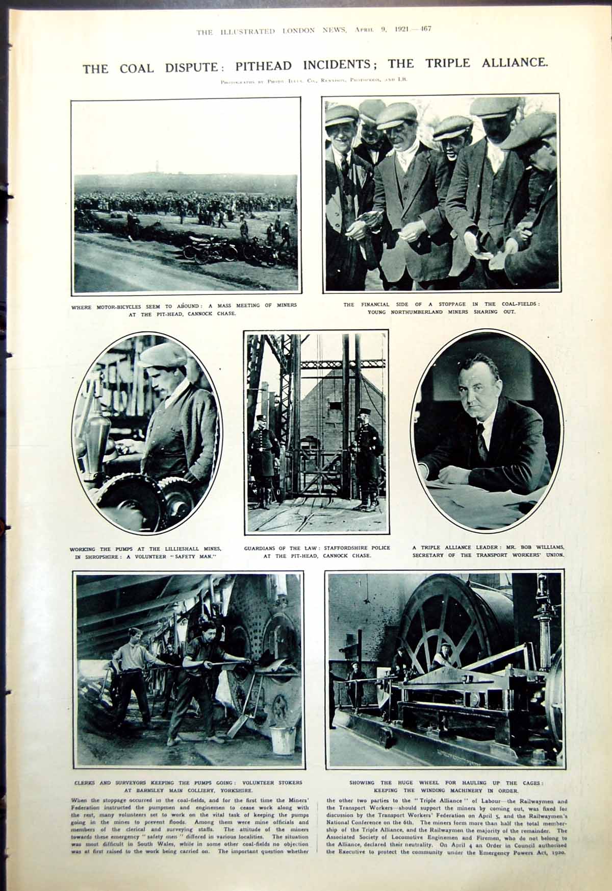 Old Coal Dispute Pithead Incidents Cannock Chase Rosita Forbes 1921 20th