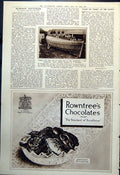 Old Print Unsinkable Ship'S Lifeboat Cork-Covered Designed Dutchman 1921 20th
