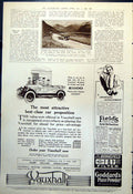 Antique Old Print Wolseley Fifteen Car Wast Water Scafell Great Gable 1921 20th