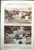 Antique Old Print Chequers From Air Rosita Forbes Desert Water Sheikh 1921