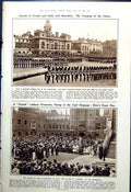Antique Print Trooping Colour Fourth June Eton Figures Beggars Opera 1921 20th
