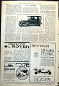 Antique Old Print Daimler Car Japanese Crest On Door Crown Princes Visit 1921