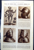 Antique Old Print Pembroke Suit Armour Mt Slavinsky L Sokolova Chout 1921 20th