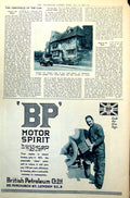Antique Old Print Former House Port Reeve Tonbridge Ivy Modern Rover Car 1921