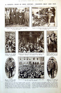 Old Print Unionists Sinn Fein Ireland Dublin Portraits Varsity Match 1921 20th