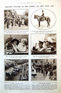 Old Print King Albert Belgians 1St State Visit W Lee-Hankey Portrait 1921