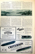 Antique Old Print Lake Como Alps Adverts Bengers Humber Criterion Cigar 1921