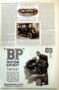 Old Vintage Print Three Sunbeam Models Renault Car Seized By Germans 1921 20th