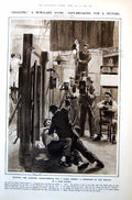 Antique Old Print Damaged Safe-Breaking Filmed Irene Scharrer Conductor 1921