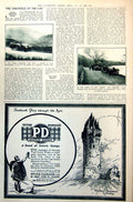 Old Print Lady Crossley Car Lake District Talbot Darracq Loch Lomond 1921 20th