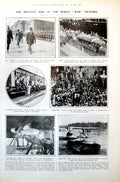 Antique Print 1St Naval Seaplane Australia Mary Aquitania Beside Quest 1921