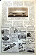 Old Print 1St Submarine War Vessel British Navy Model Science Museum 1921