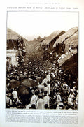 Old Vintage Print Moplah Crowd Bazaar Malapuram Harpocrates Statue 1921 20th