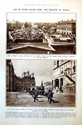 Antique Old Print Moscow Today General Market Red Army Petrograd News 1921 20th