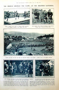 Antique Print Braemar Highland Gathering Charlie Chaplin Welcomed Home 1921