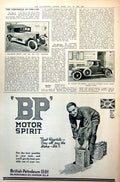 Old Print Horstmann Car British Light Talbot Darracq Coupe Bp Advert 1921 20th