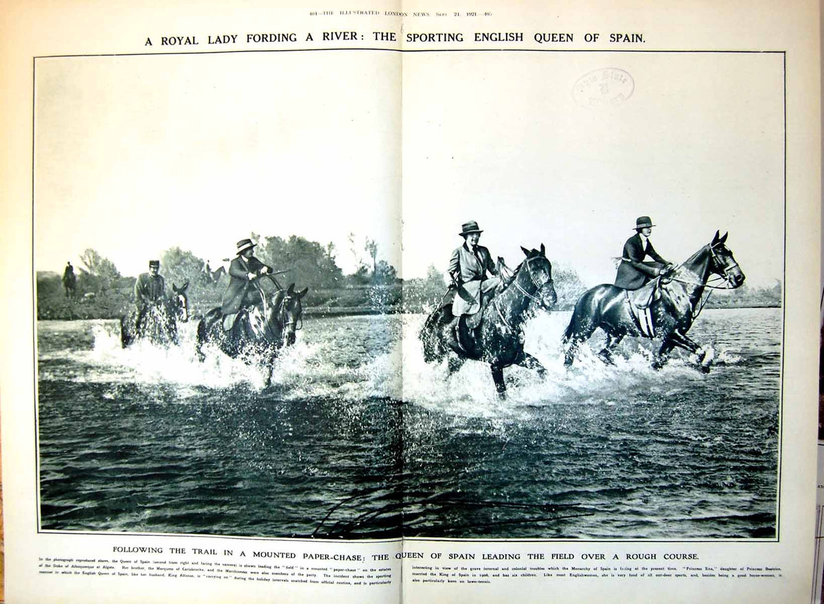 Antique Old Print Damaged Queen Spain Paperchase Finds Southern Anatolia 1921