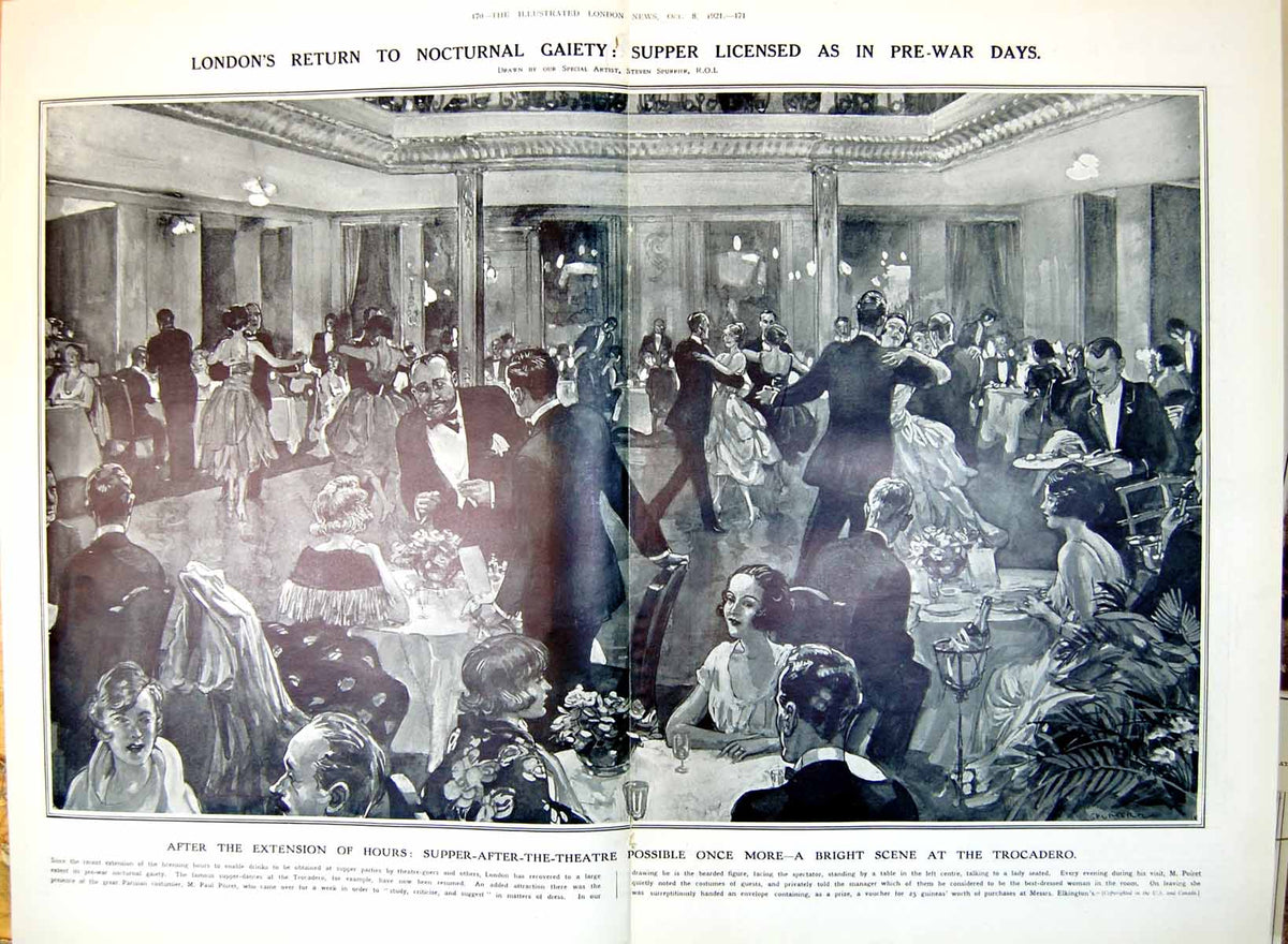 Antique Old Print Damaged Trocadero Evening Use Post-War Mongolia Scenes 1921