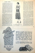 Old Vintage Print Ladies News Charming Dance Dress Filled Lower Half 1921 20th