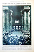 Antique Old Print King Manchester'S Exchange Embalmed Body Can Grande 1921 20th