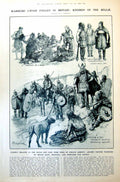Antique Old Print Warriors Caesar Fought Britain Belgic Briton Spinners 1921
