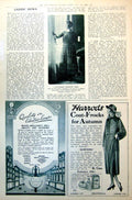 Antique Print Ladies News Fur-Trimmed Georgette Dress Astrakhan Bands 1921 20th