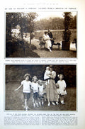 Antique Old Print Ex-Queen Zita Family Ex-King Karl Portraits Novelists 1921