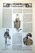 Antique Print World Women Winter Toilette Evening Dress Hat Restaurant 1921