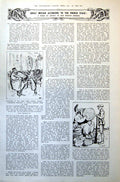 Antique Old Print French View Britain Cartoons Christmas Shops Jewellery 1921