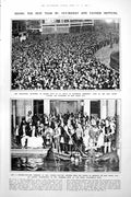 Antique Print Hogmanay St Pauls Father Neptune People Public Eye News 1922 20th