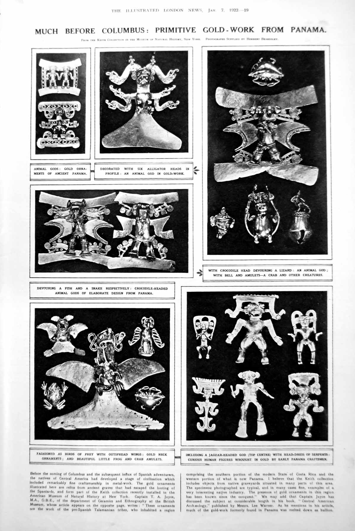 Antique Old Print Primitive G-Work Panama Cascade Tivoli Temple Sibyl 1922 20th