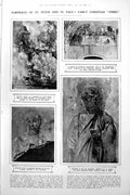 Antique Old Print Early Christian Finds Rome Hartlepool Fire Destruction 1922