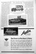 Antique Print Humber Salon Car Wolseley Fifteen Worcestershire Beacon 1922 20th