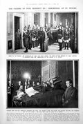 Antique Print Passing Pope Ceremont St Peter'S Commemoative Art Modern 1922