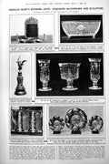 Antique Print Princess Mary'S Wedding Gifts Silverware Crowds Welcome 1922 20th